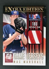2013 Panini Elite Extra Edition #11 Mac Marshall /49 USA Baseball Game Jerseys