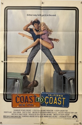 COAST TO COAST Original One Sheet Movie Poster  - 1980