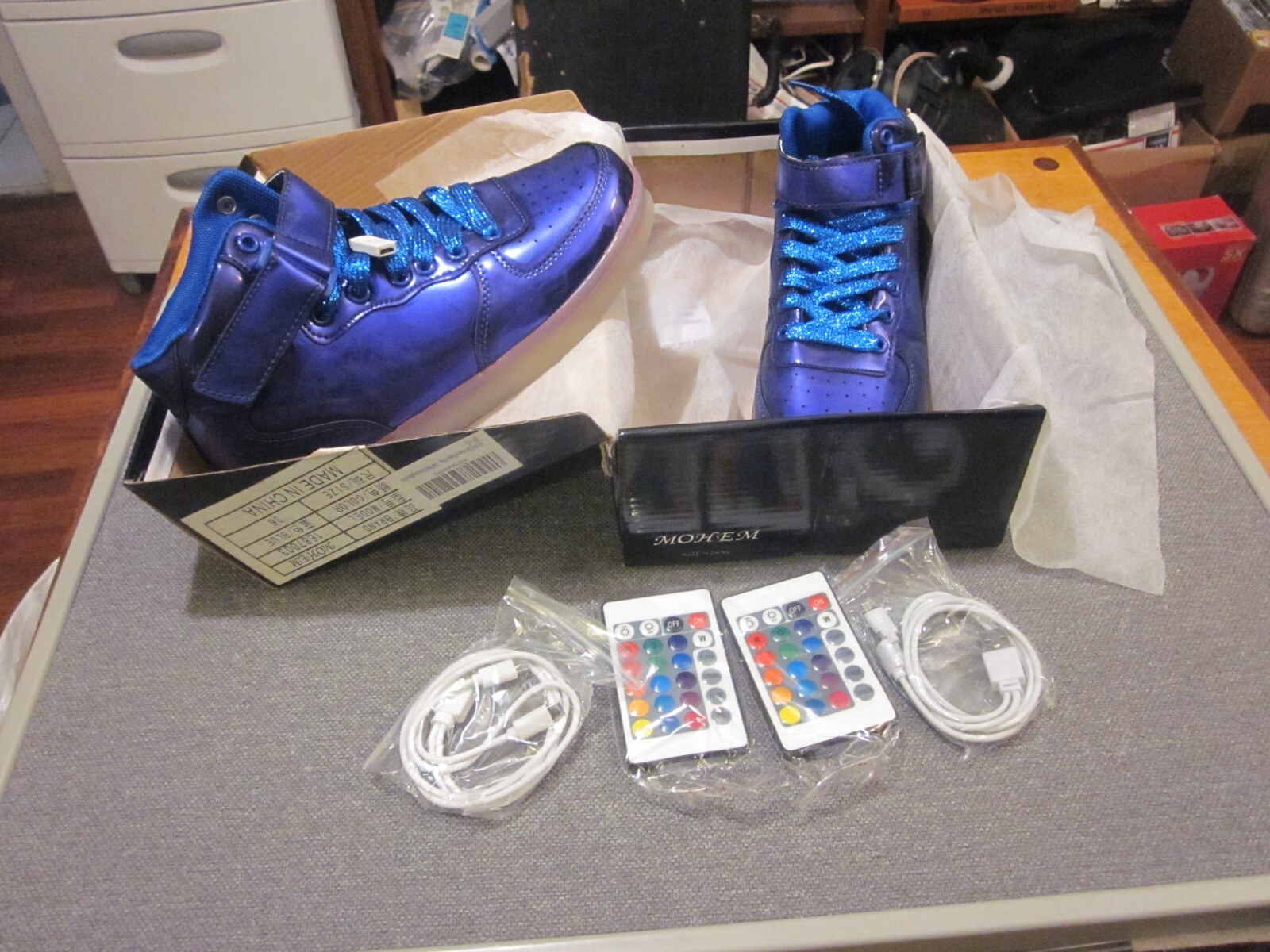 PANTOFOLA D’ORO Sneakers alte MOHEM oro EU 36 scarpe USA taglia 4 5 stringate bambina bambini LED