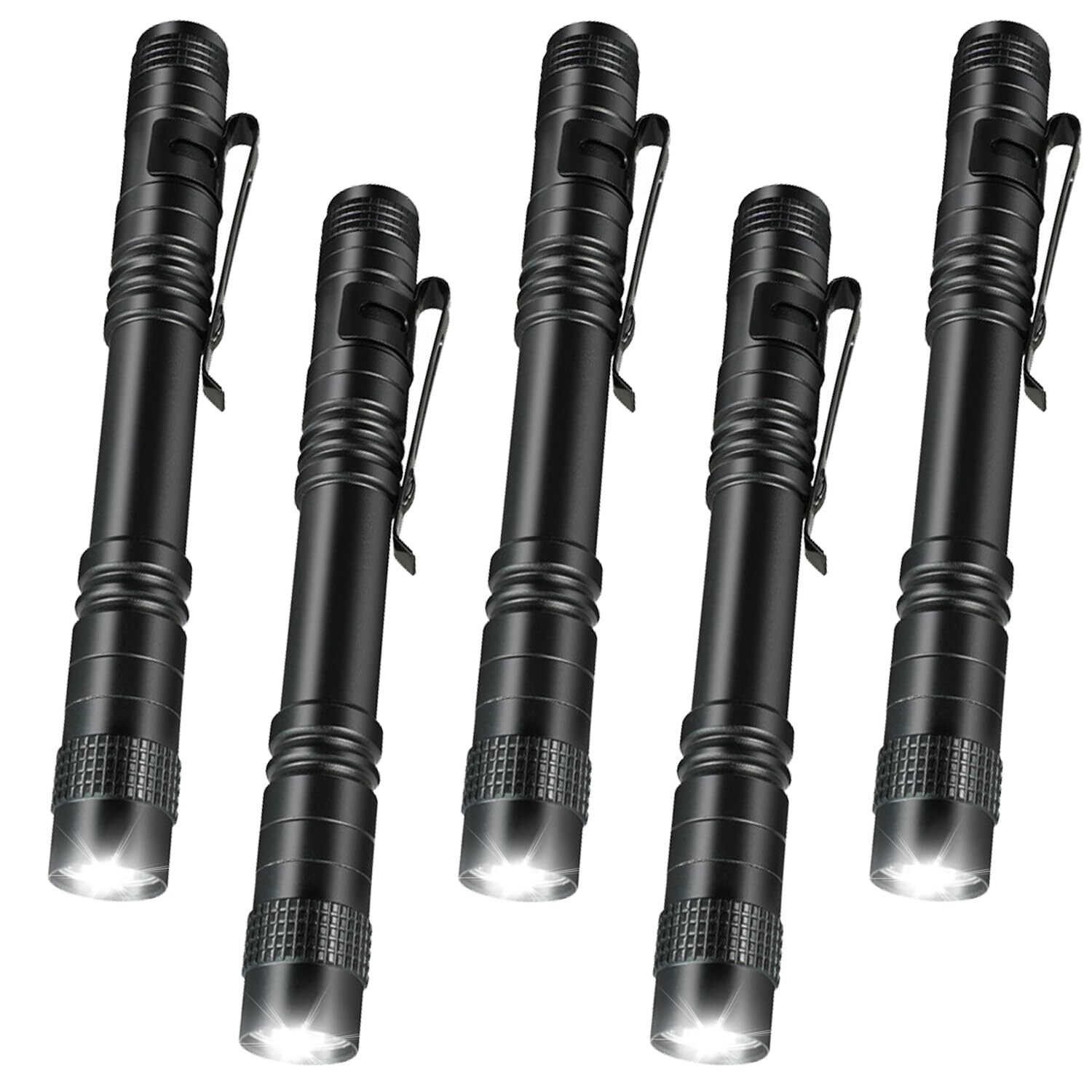 Mini LED Handheld Pen Flashlight with Clip, Compact Pocket Torch Light