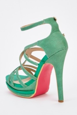 green strappy sandals uk