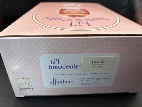 Vintage 1988 EFFANBEE Li’l Innocents 9” Doll "Beckie" Blond hair Bride New w Box - Bild 13 von 19