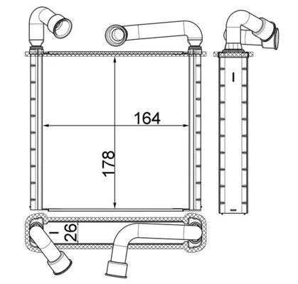 Heater Matrix fits SKODA SUPERB Mk3 2015 on Exchanger Interior Mahle 5Q0819031A - Image 2 of 4