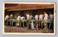 The Beauty Shop APA Postcard WWII Soldiers Washing At Sink #1860-16 Illustrated