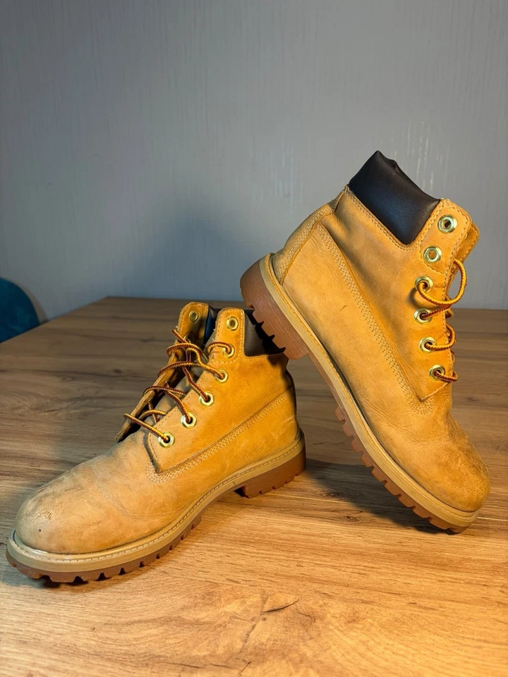 Timberland Premium 6 Inch Wheat Brown Leather Lace Up Boots  UK 4.5, photo 4 of 5