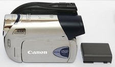 Canon DC310 DVD Camcorder Video Camera Silver Needs Battery Tested READ