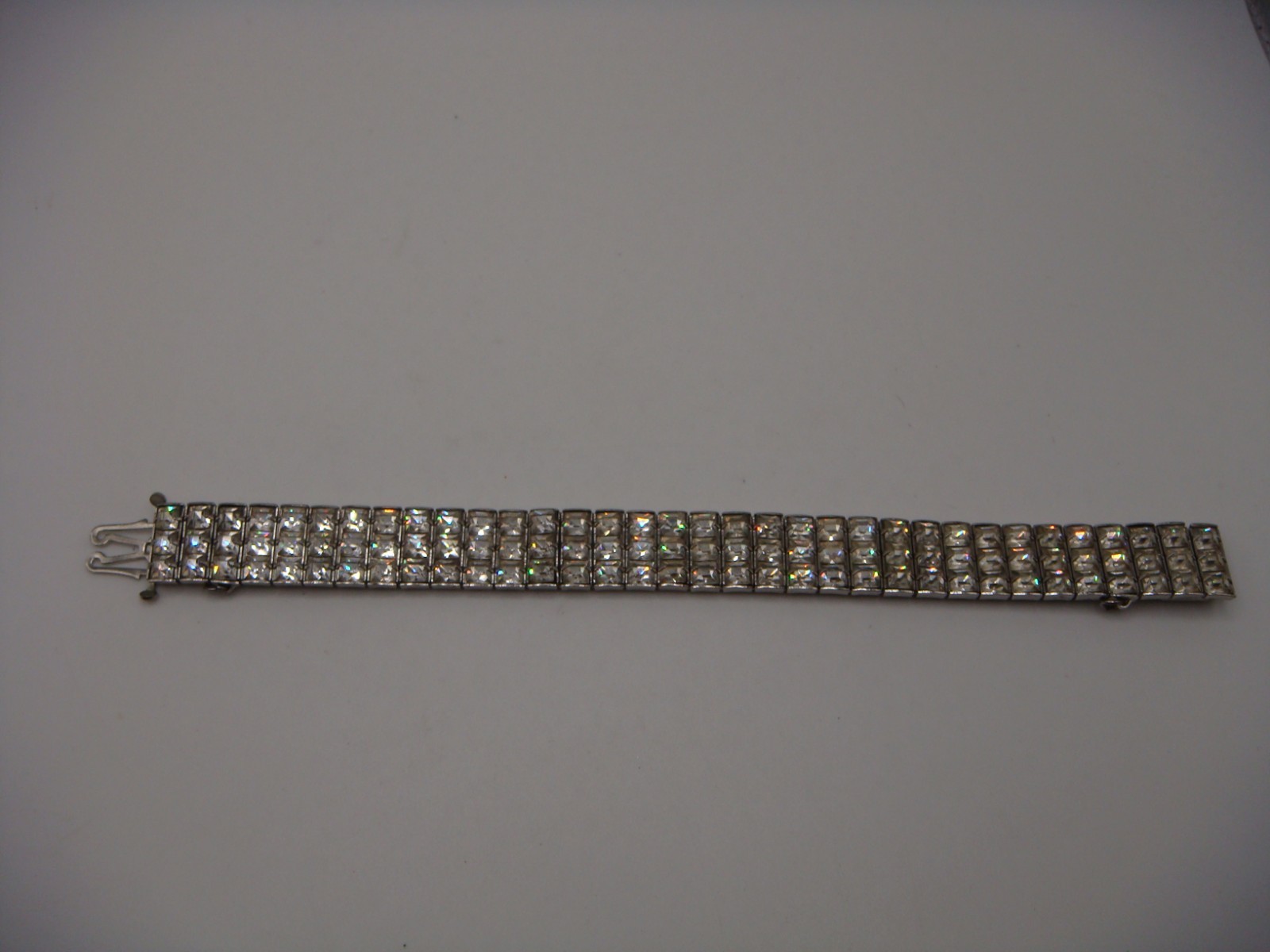 VINTAGE ART DECO RECTANGULAR RHINESTONE BRACELET … - image 15