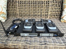 Clear-Com Tempest 900 MHz 4-Channel Wireless Intercom with 5 belt packs.