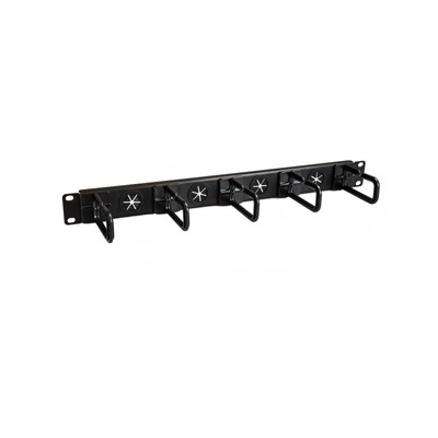 StarTech 1 HE 19'' D-Ring Wandhaken-Kabelmanagement-Organizer mit Passthr