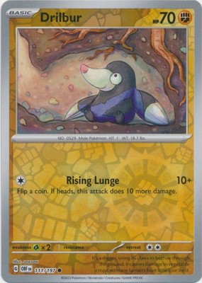 Drilbur - 111/197 - Common - Reverse Holo - Near Mint