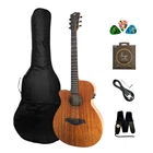 Left-Handed 40" Caraya Safair Series Electro-Acoustic Guitar, All-mahogany +Bag