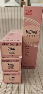 Wella Midway Couture 7/8g Hair Color, Golden Blonde, 4 Tubes