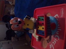 vintage mickey mouse marionette puppet with xylophone with glove