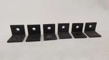 *Lot of 6* 2 Hole Corner Angle Bracket Fitting Black