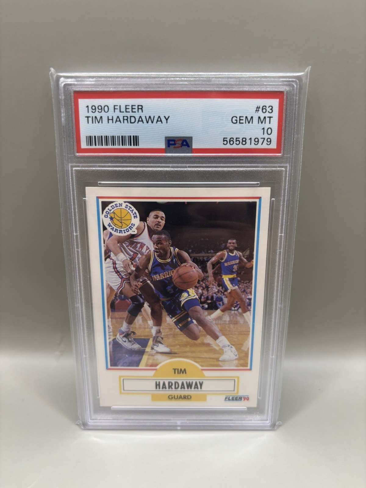 1990-91 Fleer Tim Hardaway #63 (RC) PSA 10 GEM MINT Rookie Warriors HOF'er 🔥 