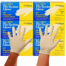 COMFITWEAR Disposable Latex Gloves, Size Large, Case of 10 (1000 PCS)