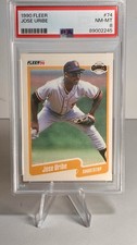 why is the 1990 fleer jose uribe card rare 1990 FLEER JOSE URIBE RARE BASEBALL CARD