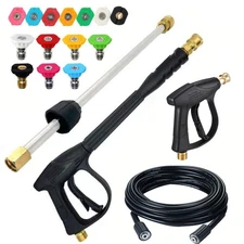 5800PSI High Pressure Car Power Washer Spray Gun Wand Lance Nozzle Tips Hose Kit