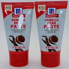 2 PACK Vanilla Bean Paste  Premium Flavoring for Baking & Cooking 1.98 oz. Each