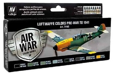 Vallejo RLM I Model Air Paint Set (8 Colors) - Hobby and Model Paint Set