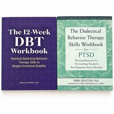 DBT Workbook Lot  of 2 Dialectical Behavior Therapy PTSD