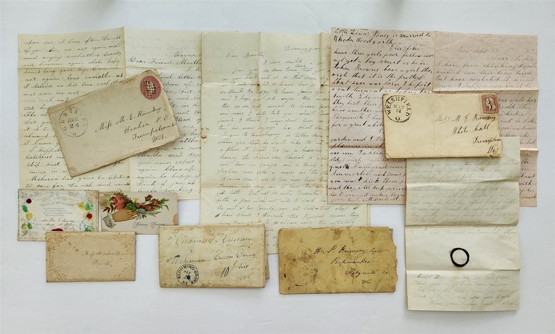 1860s antique RUMSEY FAMILY trempealeau co wi LETTERS MARTHA parsons purdy