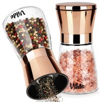 SalzmüHle PfeffermüHle Set 2Er GewüRzmüHle Keramikmahlwerk Glas RoséGold Vilde