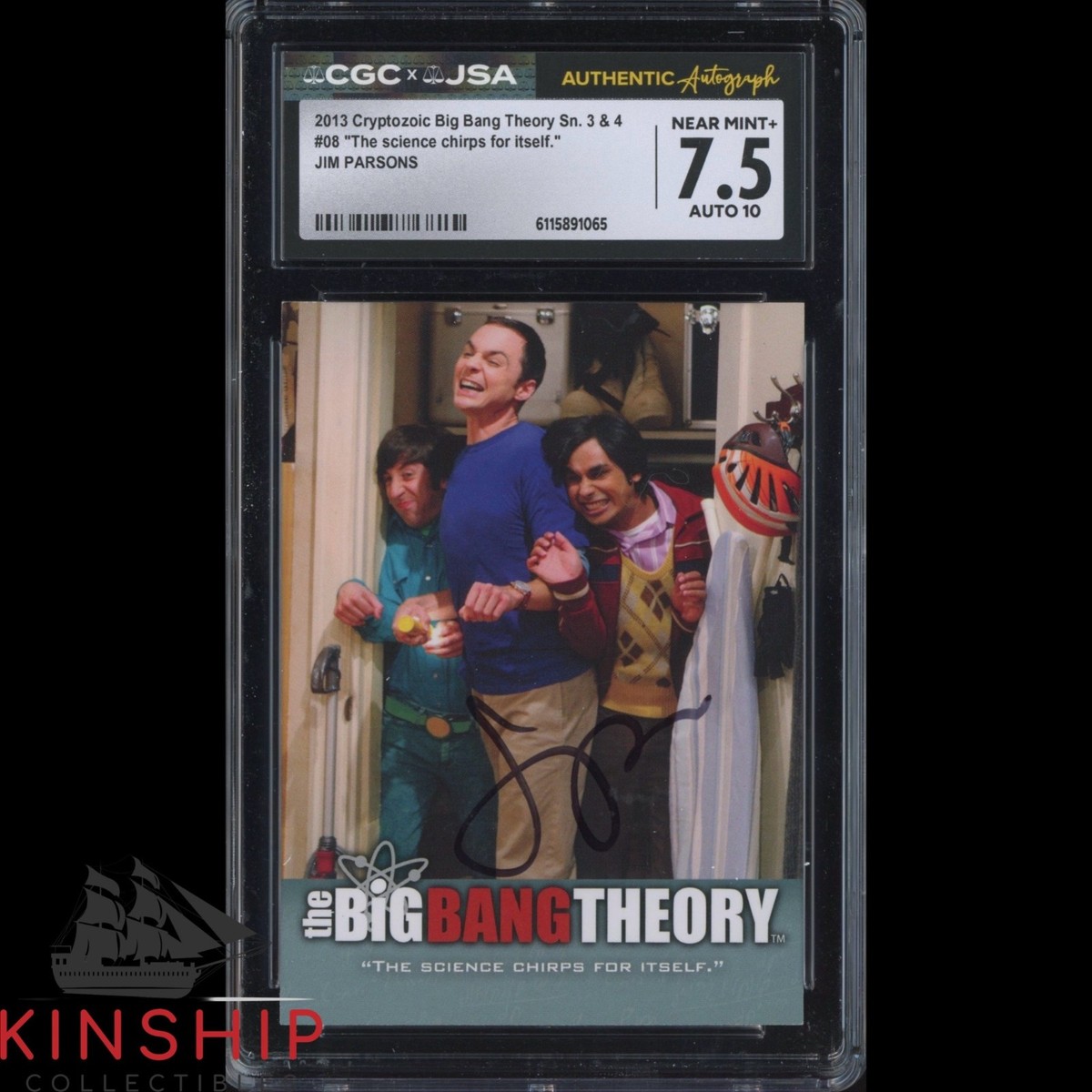Jim Parsons signed 2013 Cryptozoic Card JSA CGC Slab Big Bang