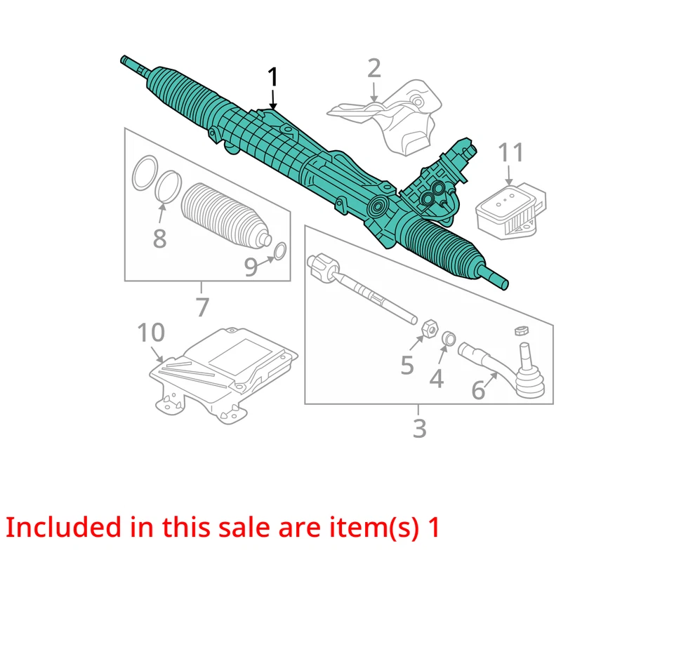 BMW 528i 2009 barra de engranajes de dirección y piñón OEM 69 k millas - LKQ429424155 Foto 4 de 4