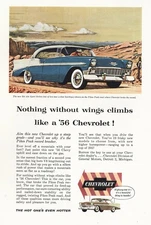 1956 Chevrolet Bel Air Sport Sedan: Nothing Without Wings Vintage Print Ad
