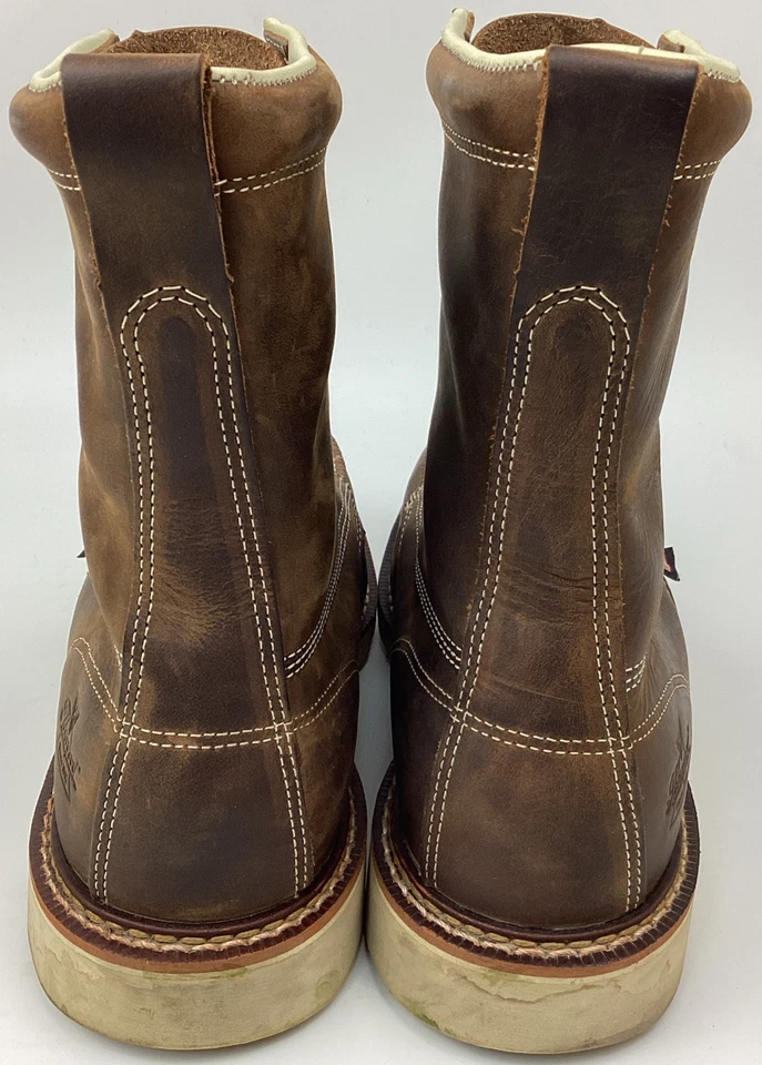 Botas de trabalho Thorogood 804-4478 masculinas 8" couro Moc biqueira de aço segurança tamanho 11 EE - Imagem 4 de 4