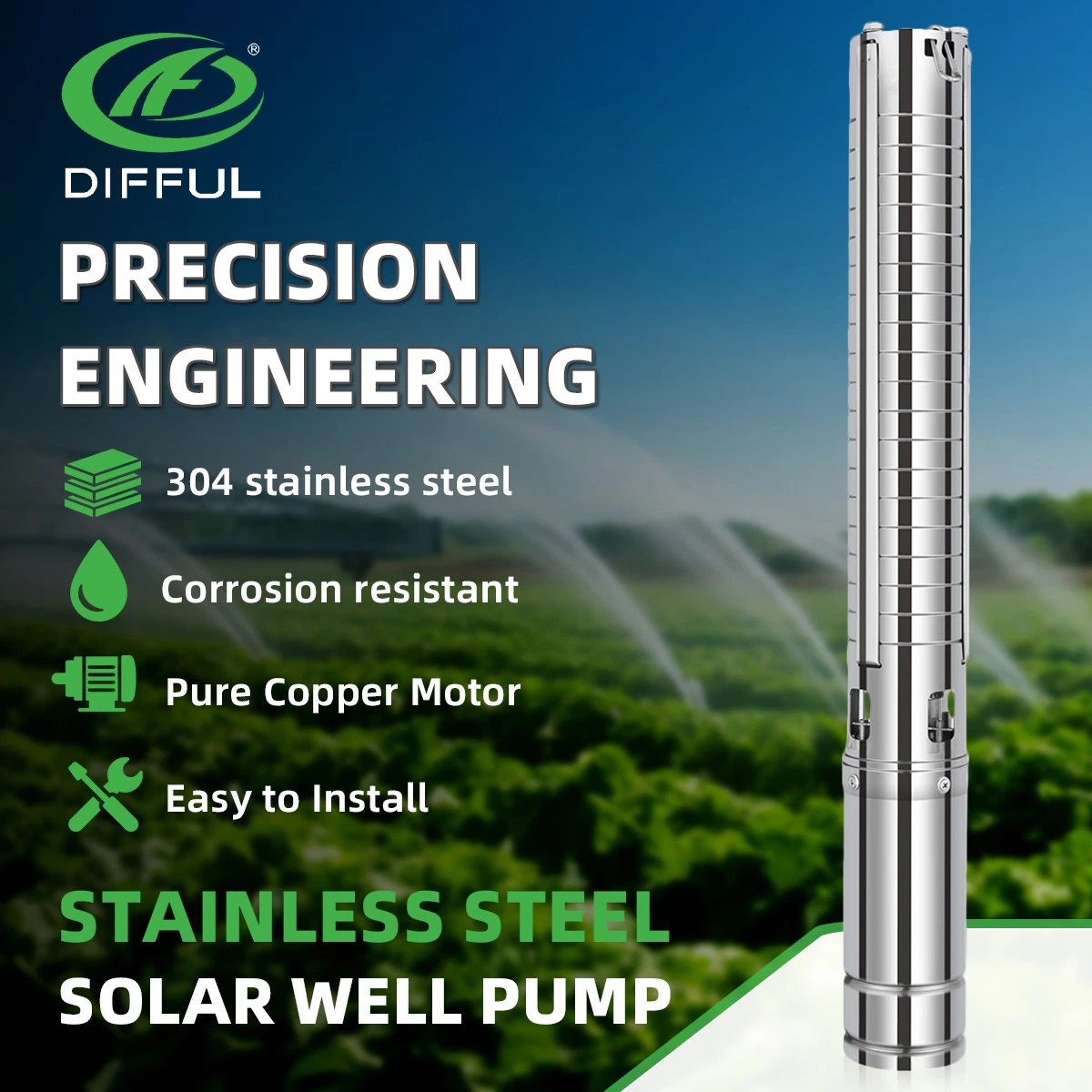 AU STOCK 3" Solar Bore Pump 600W 48V DC Deep Well Submersible 4000L/H Farm HIGH