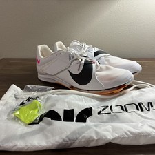 Nike Air Zoom LJ Elite White Black Long Jump Track  Field Men  s 13 CT0079-101