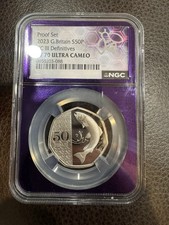 2023 Great Britain 50 Pence Charles III Definitives Proof Silver NGC PF70 UCAM