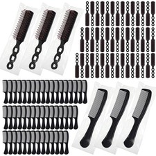 Baderke 144 Pack Individually Wrapped Hair Brushes 5.67 x 1.34 Inch, Black