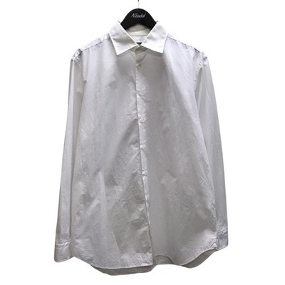 RAF SIMONS philippe vandenberg Back Print Shirt White 5678 Size:44 Authentic Men