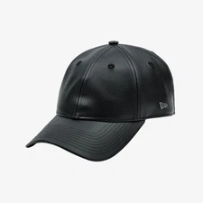New Era 2025 Synthetic Leather Unstructured Ball Cap, Black