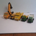 Tonka Vintage Diecast Construction Trucks Lot Dump Truck Yellow/Green/White
