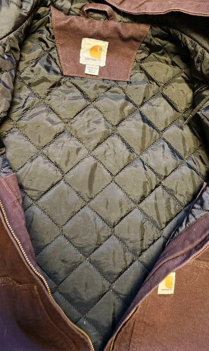 CARHARTT Canvas Jacket Womens 1X (16/18W) Duck Insulated 104053-DWN Vintage Coat thumbnail 13