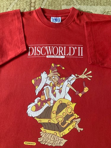 Vintage 90s Discworld 2 Terry Pratchett Videogame Promo Tee