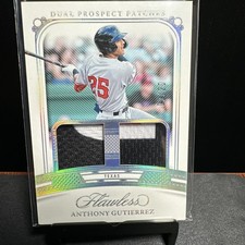 9/20 ANTHONY GUTIERREZ DUAL PROSPECT PATCH 2024 Panini Flawless #DP-AG RANGERS !