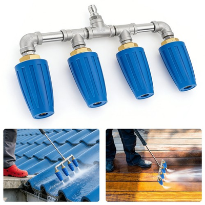 #ad Pressure Washer Four Turbo Nozzle 360° Rotating 1 4quot; Connect 4000 PSI Heavy Duty $36.73