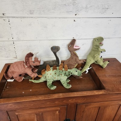 5 Vtg. Plush Ikea Sweeden Jattalik Dinosaur Family Boys Gift playtime Kid Core