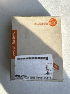 EFECTOR 0B5029 FIBER OPTIC AMPLIFIER OBF-FPKG/AS-610  10-3- VDC New Open Box