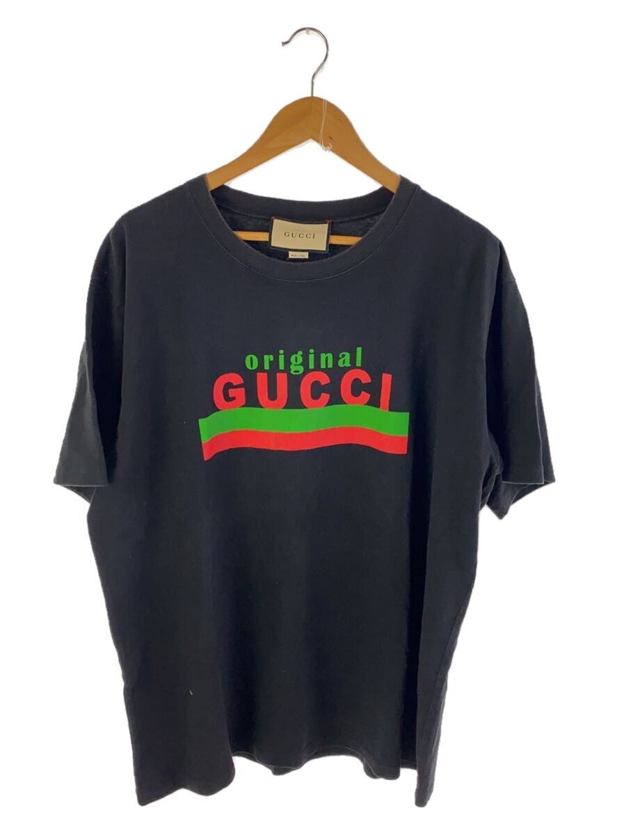 GUCCI Black Cotton T-Shirt in Size XL