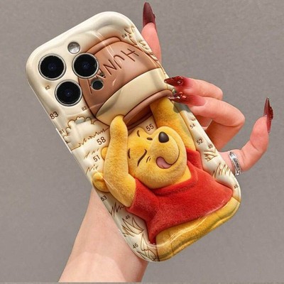 Adorable Disney Winnie the Pooh Phone Case with Playful Design & Camera Protecti