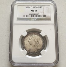 1896 Great Britain 2 Shilling (Florin) NGC MS64