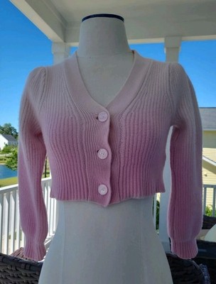 Love Shack Fancy Avignon Ombre Cardigan Sweater Pale To Light Pink XS GUC