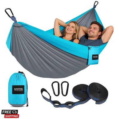 Camping Hammock, Portable Hammocks with Tree Straps & Attached Carry Bag, Cam...