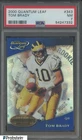 2000 Quantum Leaf #343 Tom Brady New England Patriots RC Rookie PSA 7